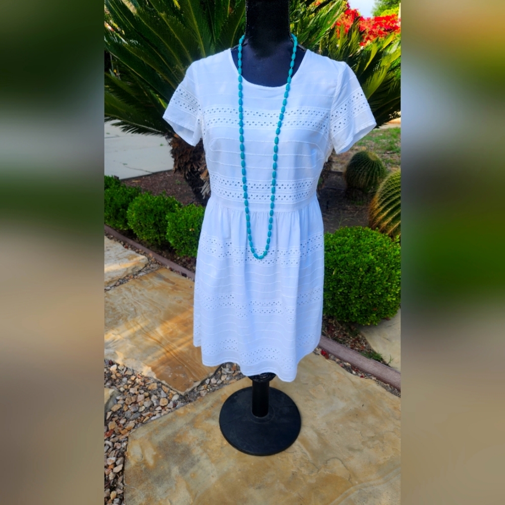 White Eyelet Dress - Small